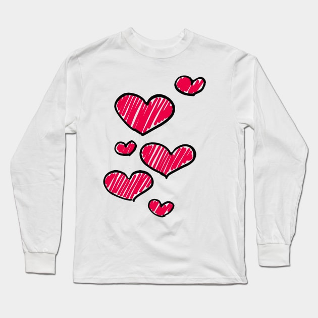 various hearts Long Sleeve T-Shirt by Marisa-ArtShop